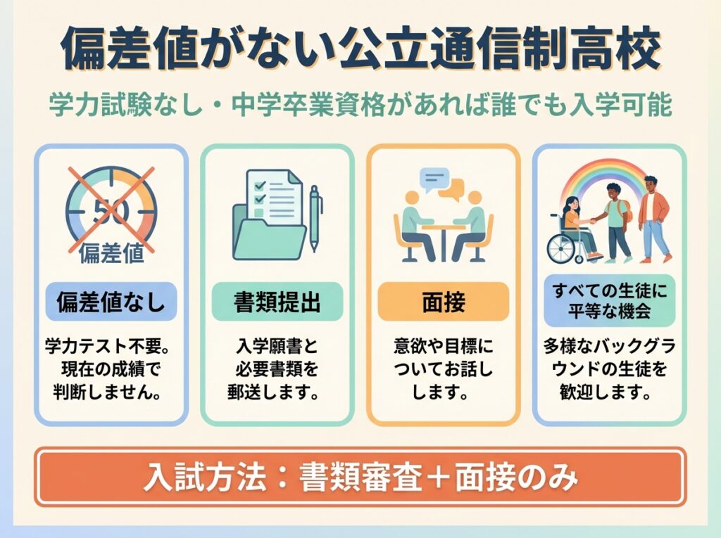 滋賀県立大津清陵高等学校通信制は偏差値なし・学力試験なしで中学卒業資格があれば誰でも入学可能、入試方法は書類審査と面接のみ